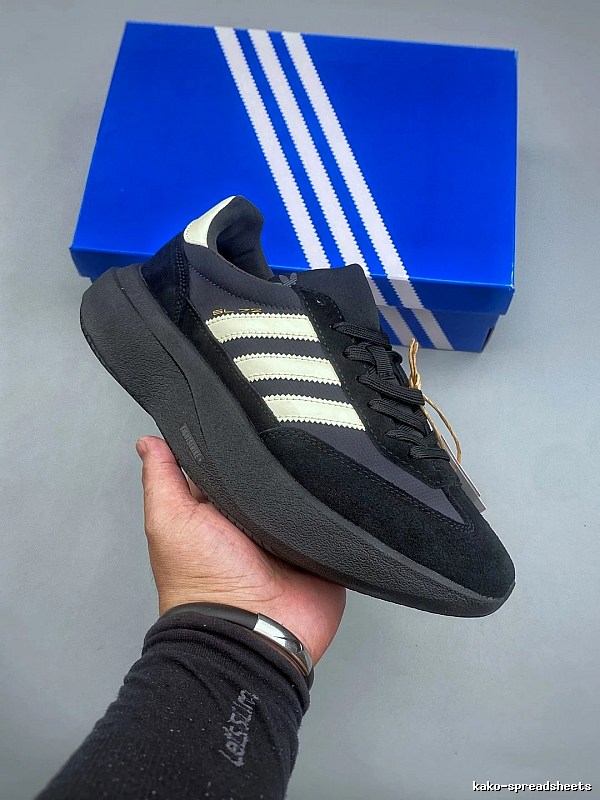 Adidas Black and White Modern Runners, Layered Heel Detail
