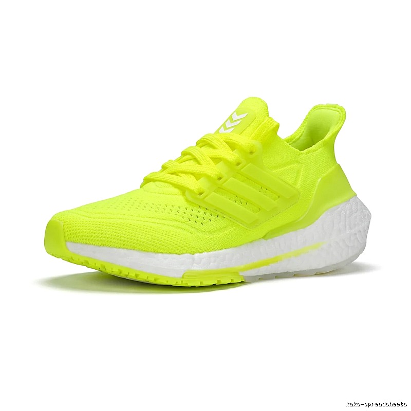 Adidas Ultraboost fluorescent yellow running shoes