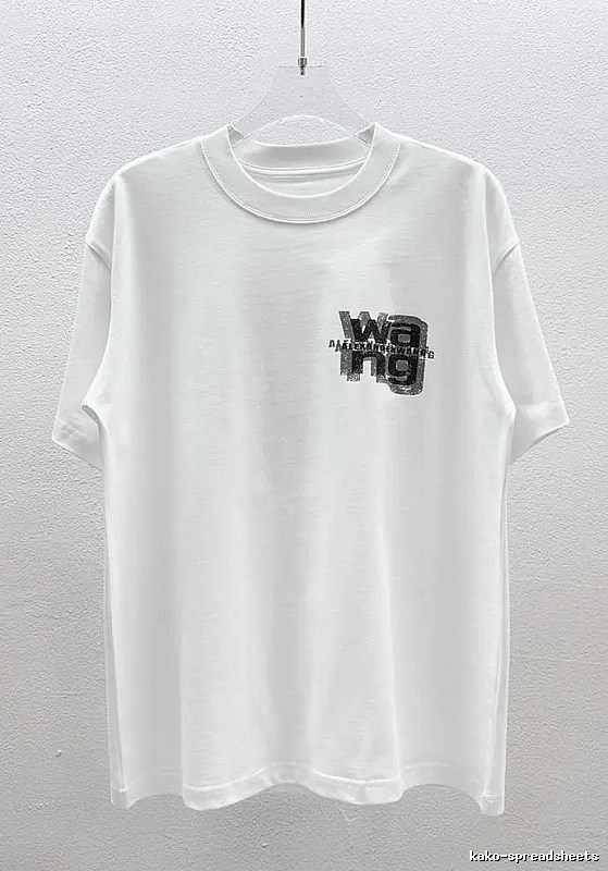 Alexander Wang Logo Cool Style White T-Shirt