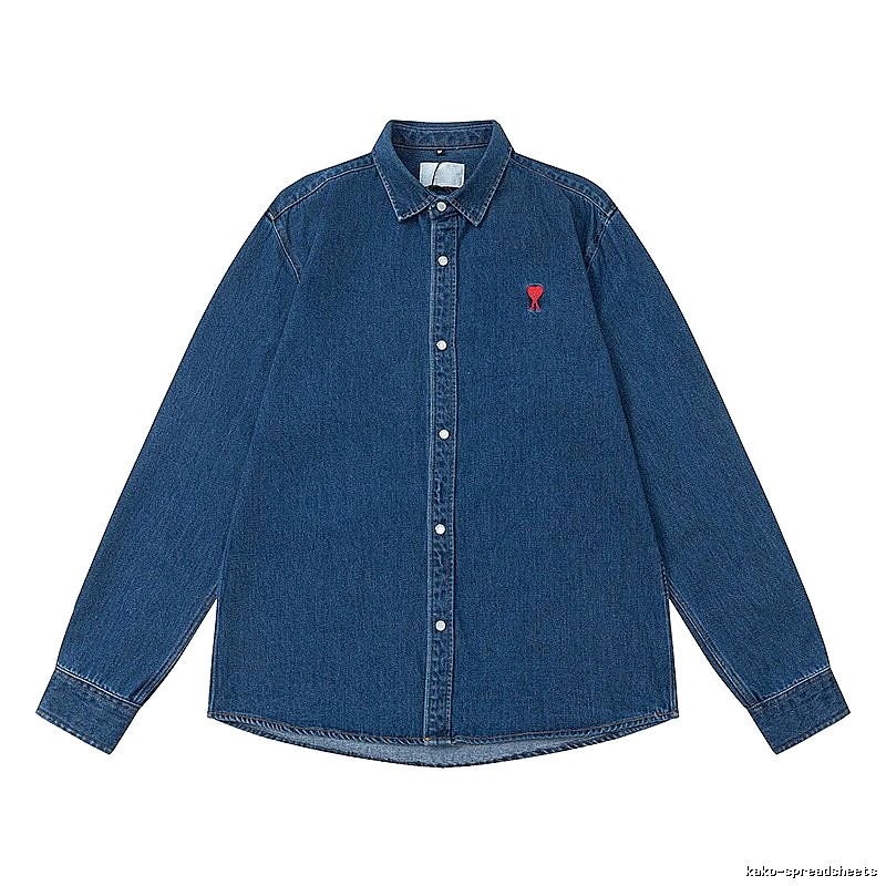 AMI Little Devil Trendy and Cool Denim Blue Shirt