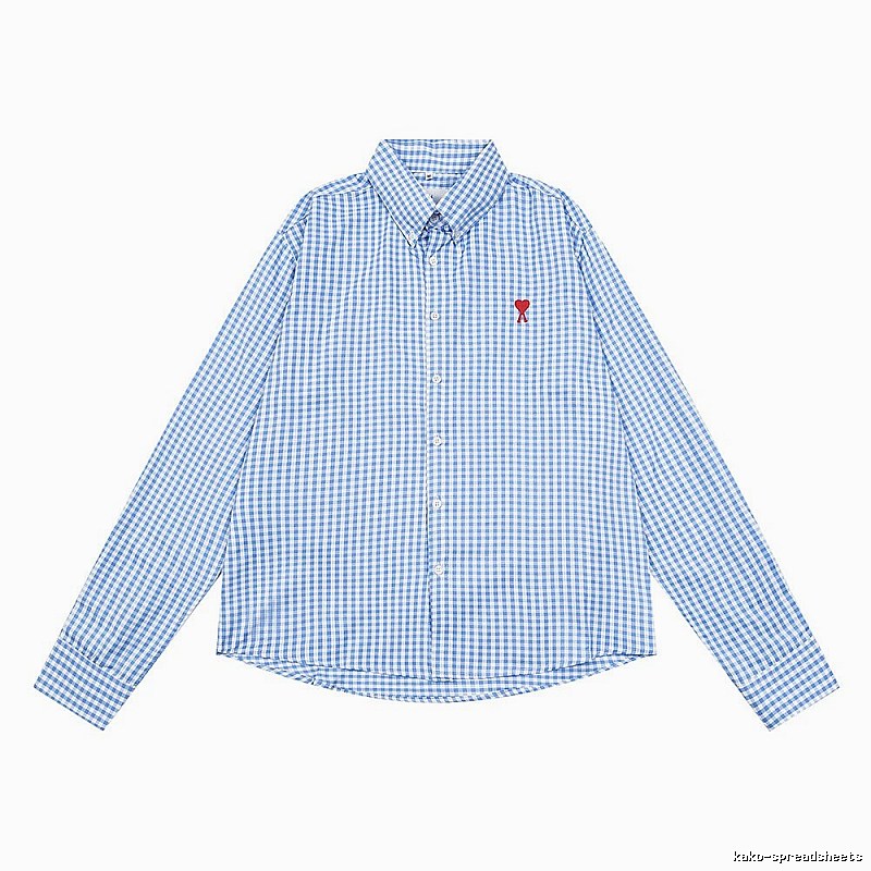 AMI Love Blue Checkered Shirt