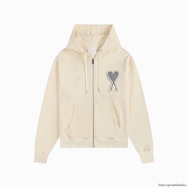 AMI Love Embroidered Cream Sweatshirt