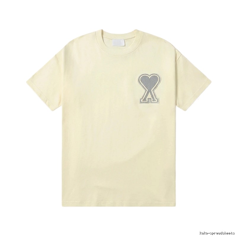 AMI Love Embroidery Minimalist Style T-shirt