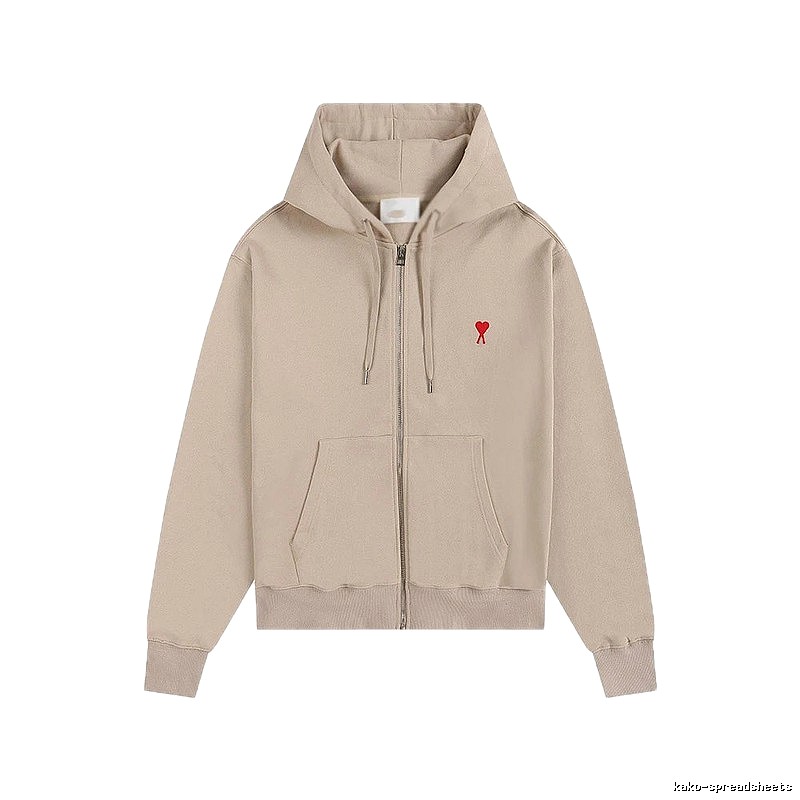 AMI Love Minimalist Style Beige Cardigan