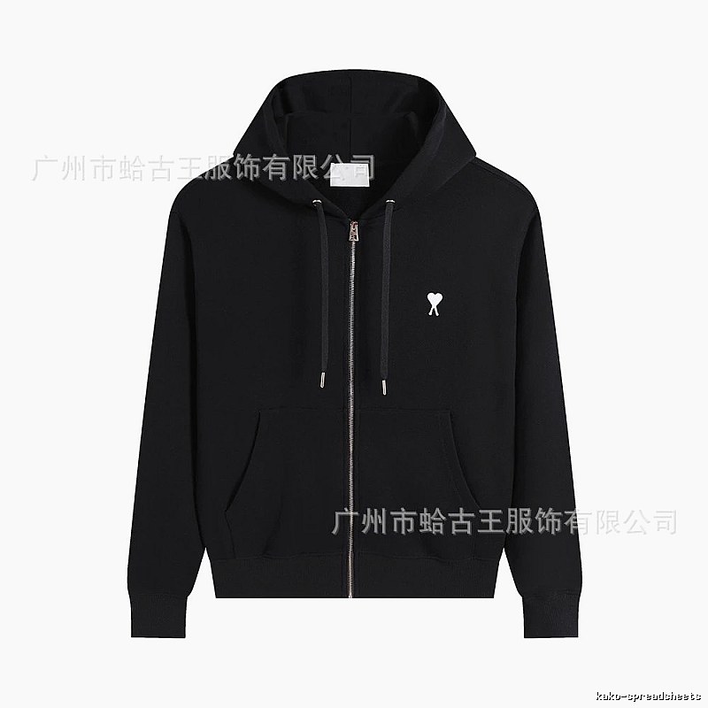 AMI Love Minimalist Style Zip-up Jacket