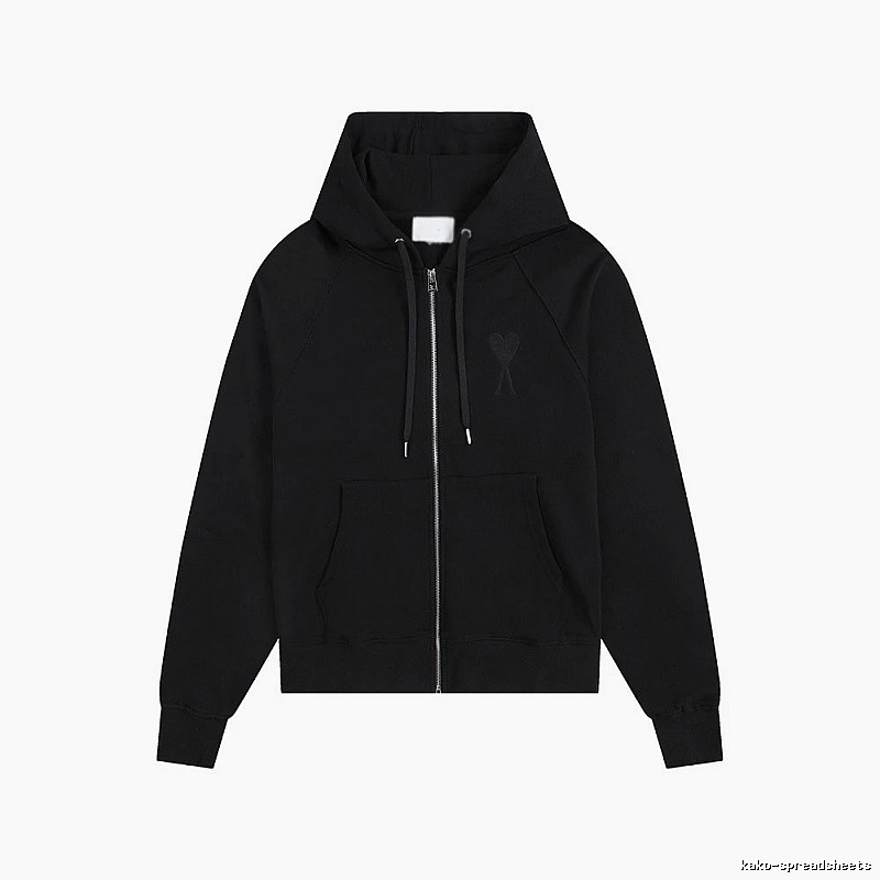 AMI Love Simple Style Black Hoodie