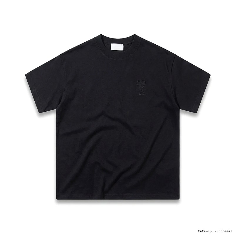 AMI Love Simple Style Black T-shirt