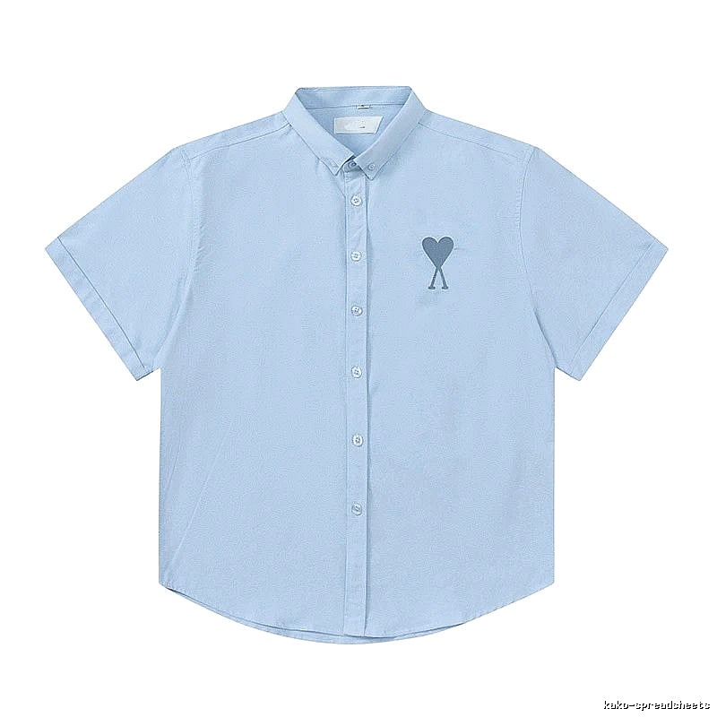 AMI Love Simple Style Blue Shirt