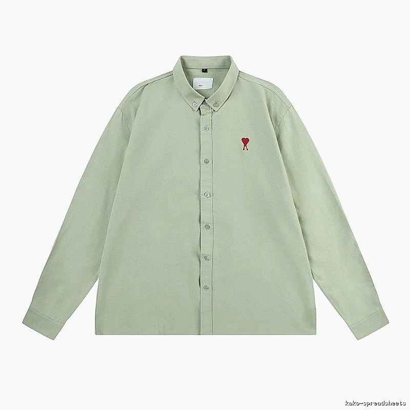 AMI minimalist style green shirt