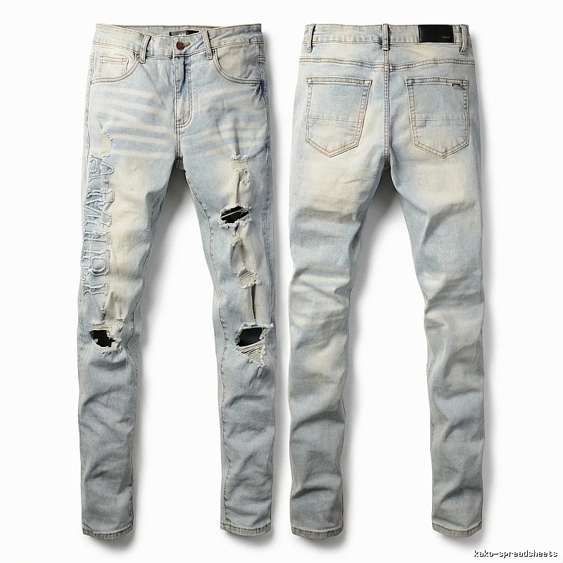 AMI Ripped Trendy Brand Jeans