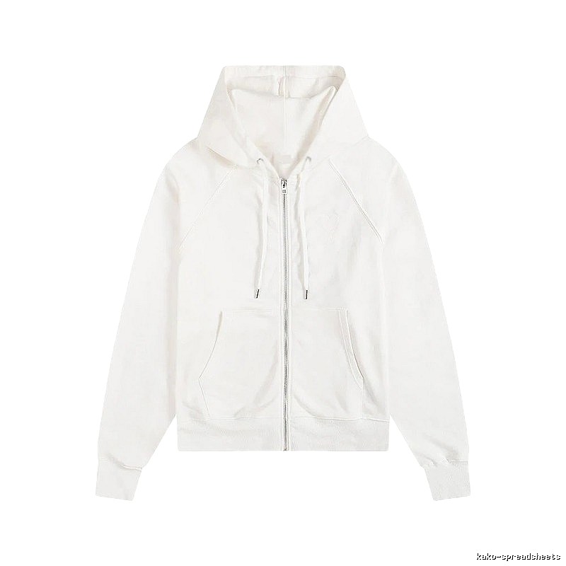 AMI simple style white hoodie