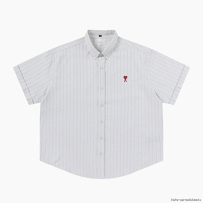AMI Stripe Simple White Shirt