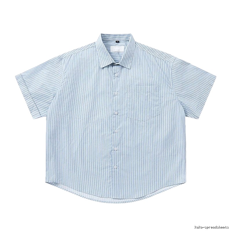 AMI striped minimalist style blue shirt
