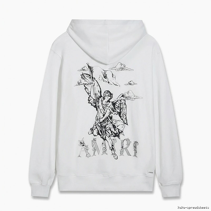 AMIRI Angel Print White Sweatshirt