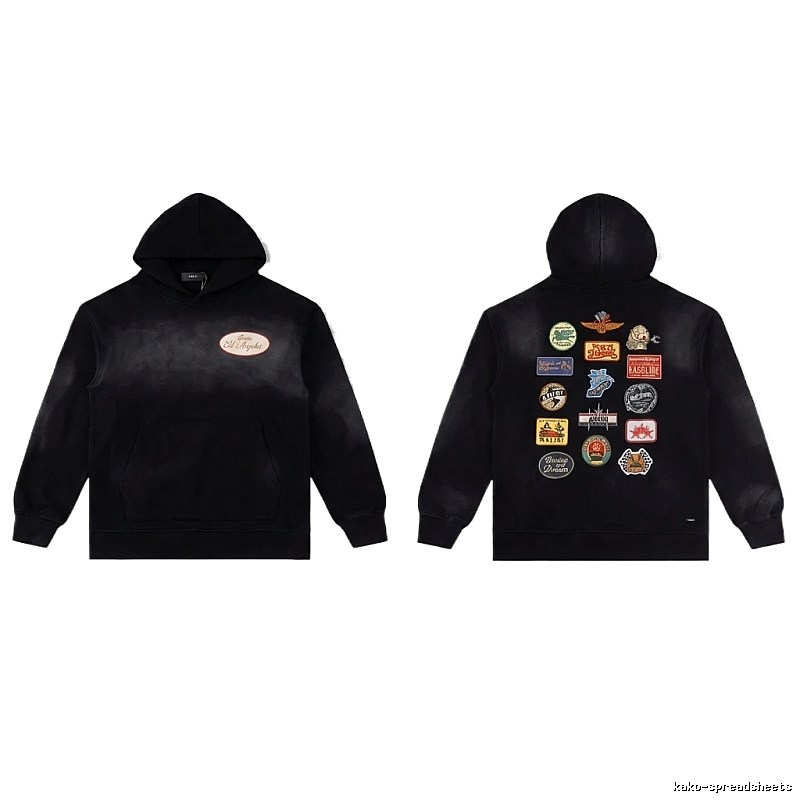 AMIRI Badge Style Black Hoodie