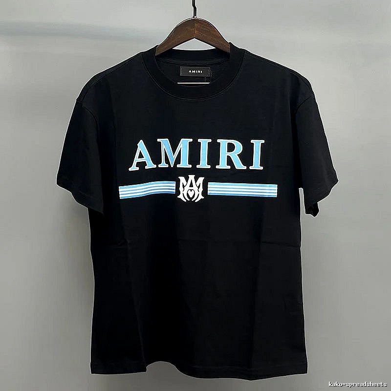 Amiri Black Blue Records Graphic T-Shirt Clean Finish