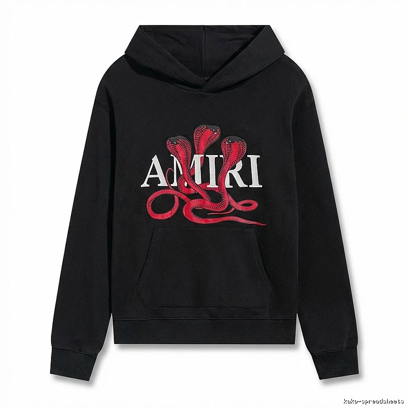 AMIRI black hoodie with snake print