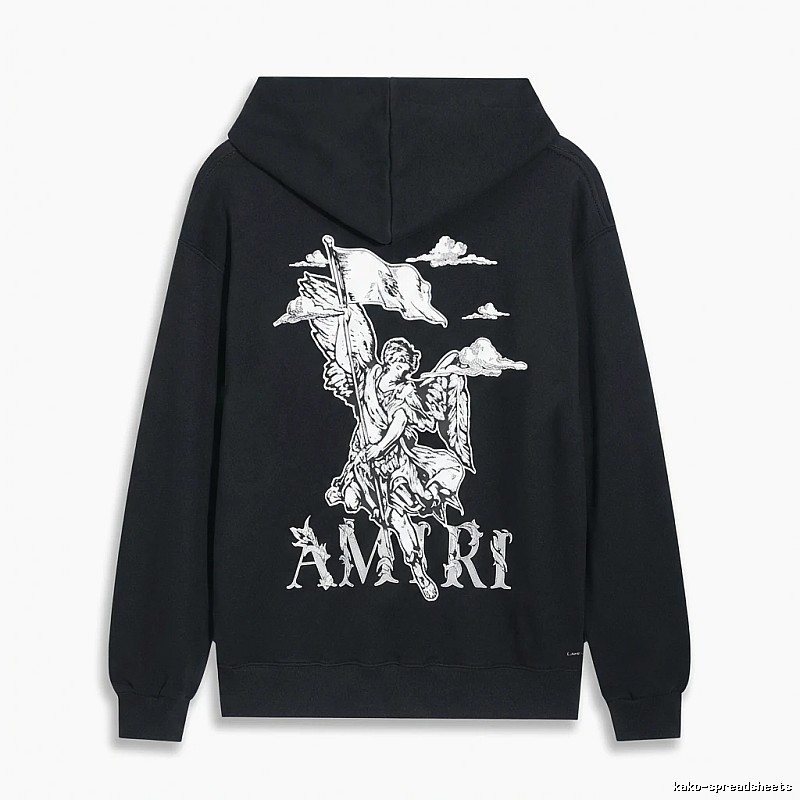 AMIRI Black Sweatshirt with Angel Print