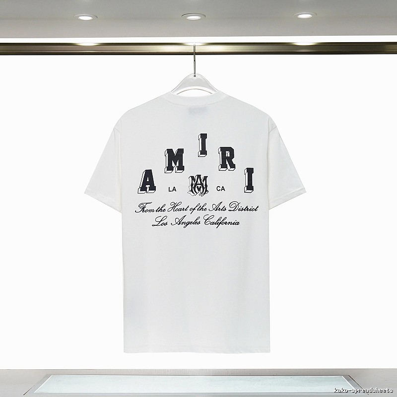 Amiri Daily Graphic T-shirt White Blue Amiri with Visual Detail