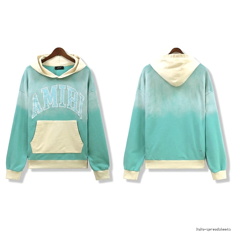 AMIRI Gradient Wind Mint-colored Sweatshirt