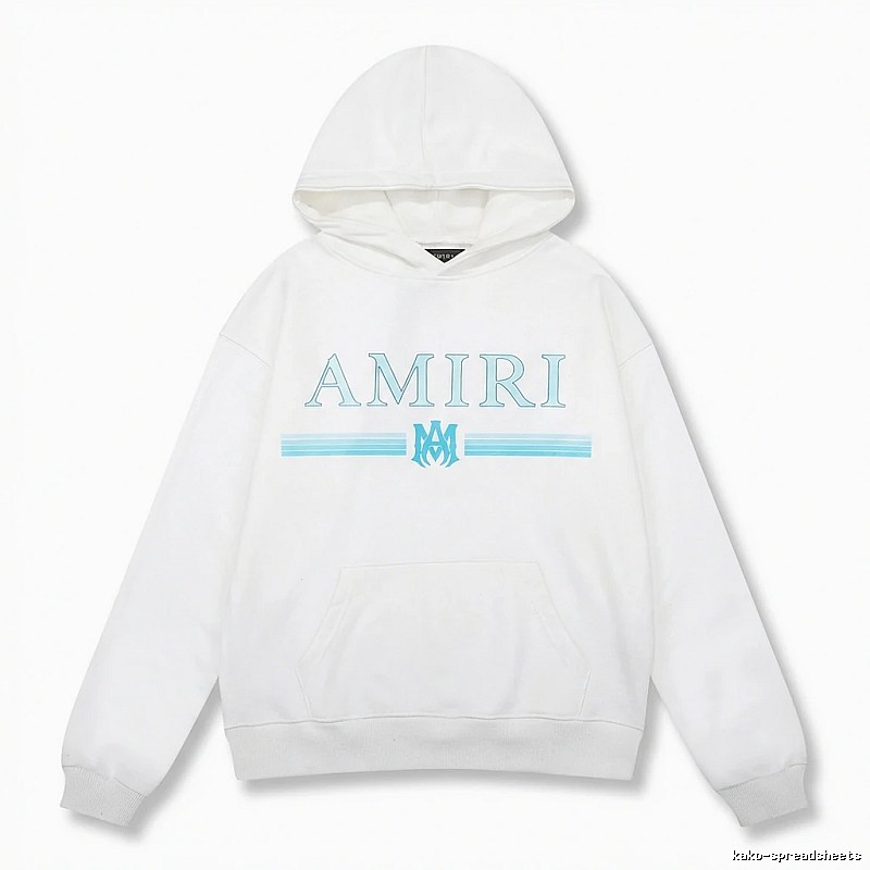 AMIRI letter - printed white hoodie