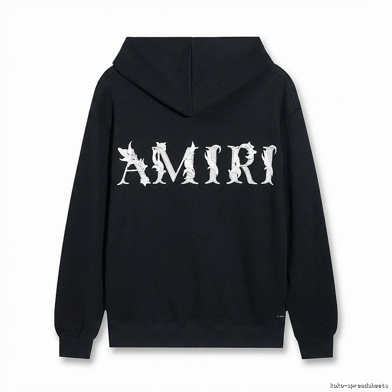 AMIRI letter-style black hoodie