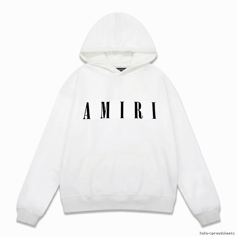 AMIRI minimalist style white hoodie