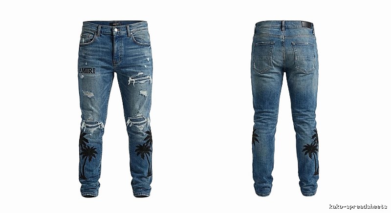 AMIRI Palm Tree Ripped Jeans