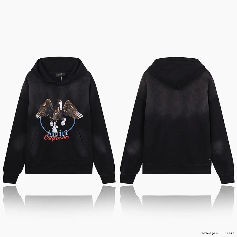 AMIRI Pegasus Retro Black Hoodie