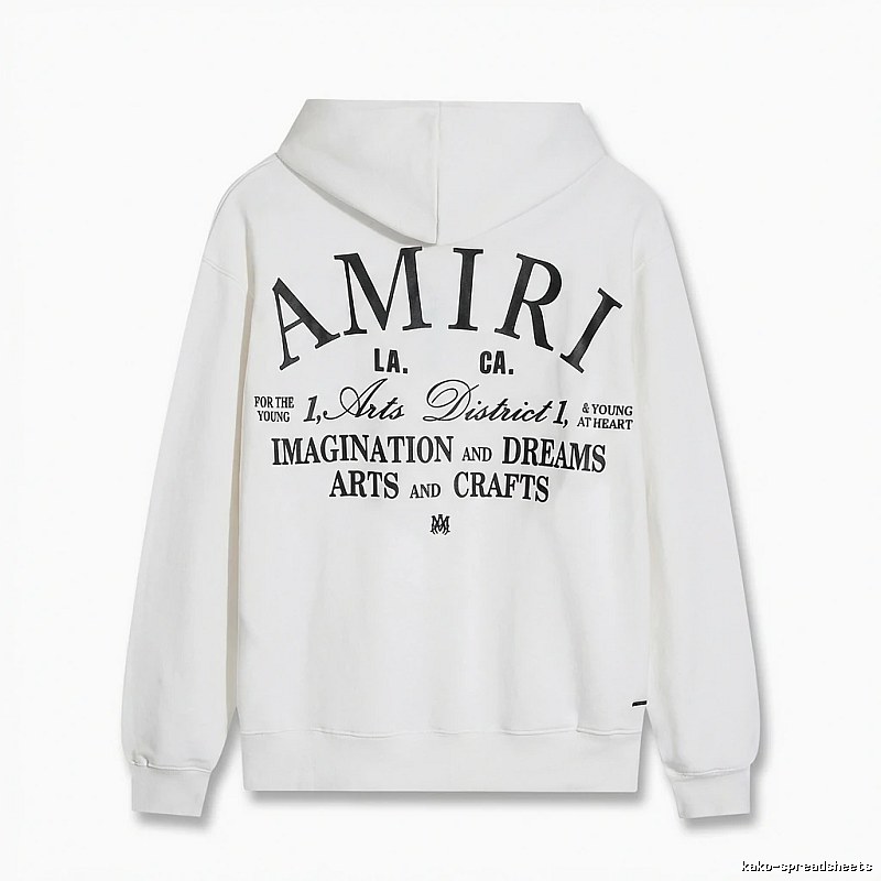 AMIRI Printed Casual Style White Hoodie