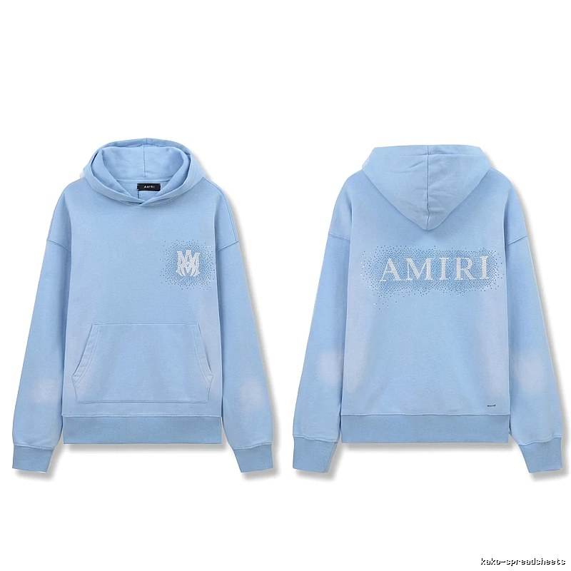 AMIRI Printed Leisure Style Light Blue Sweatshirt