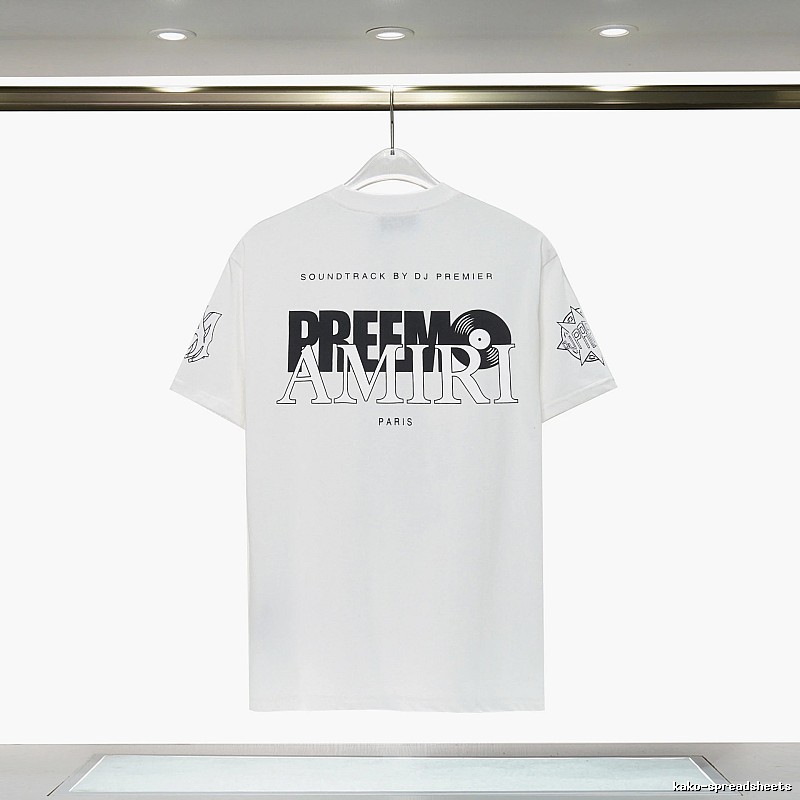 Amiri Sport Graphic T-shirt White Blue Amiri for Warm Weather
