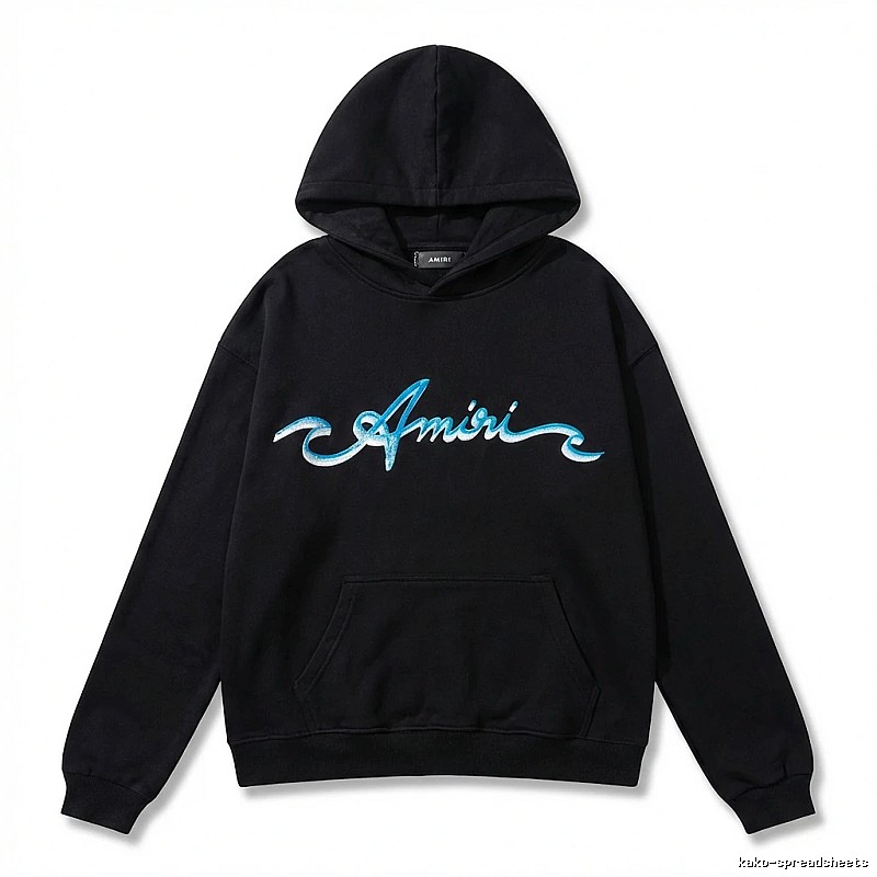 AMIRI Trendy Style Black Hoodie