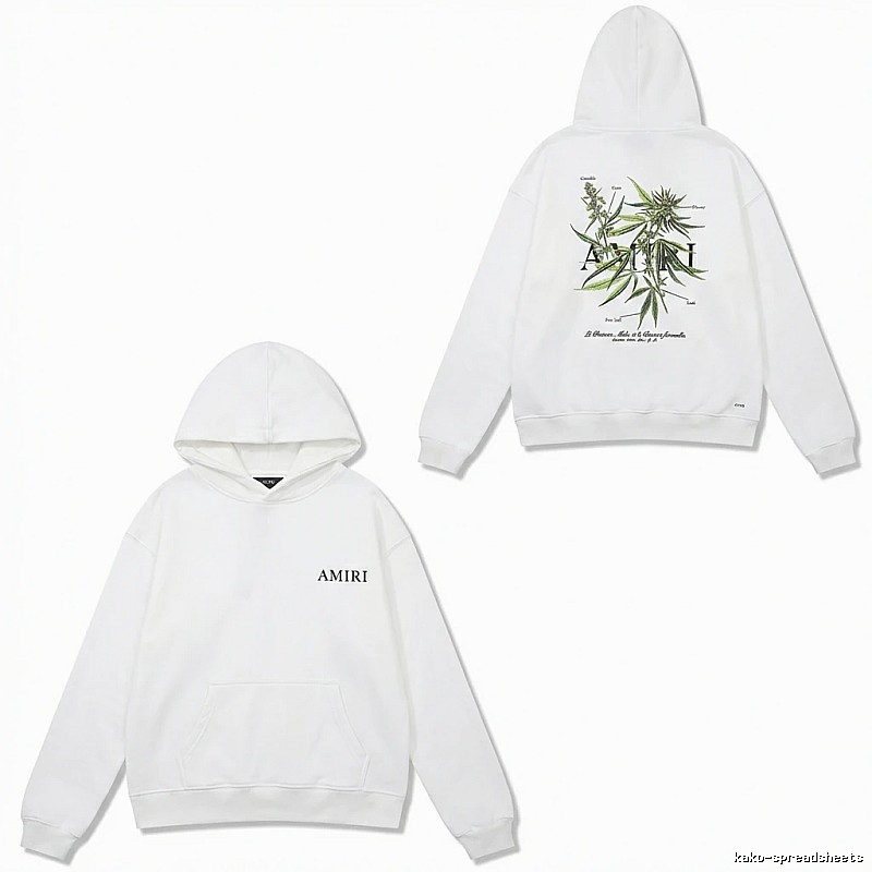 AMIRI White Hoodie with Floral Print Style