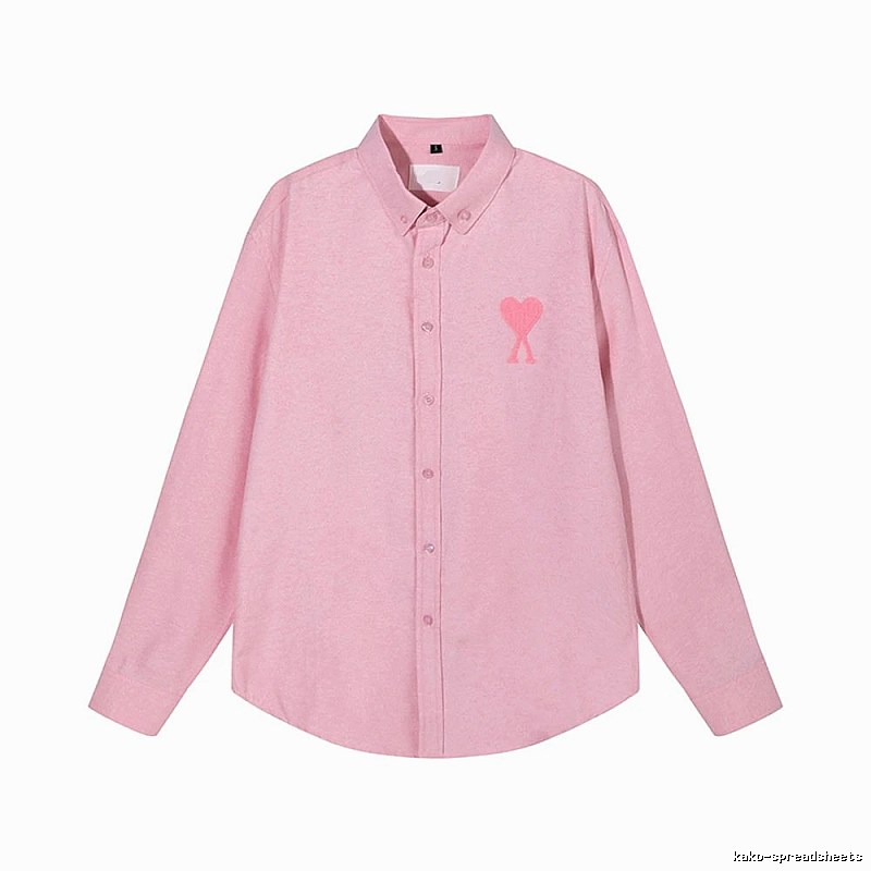 AMI's Love Minimalist Style Pink Shirt