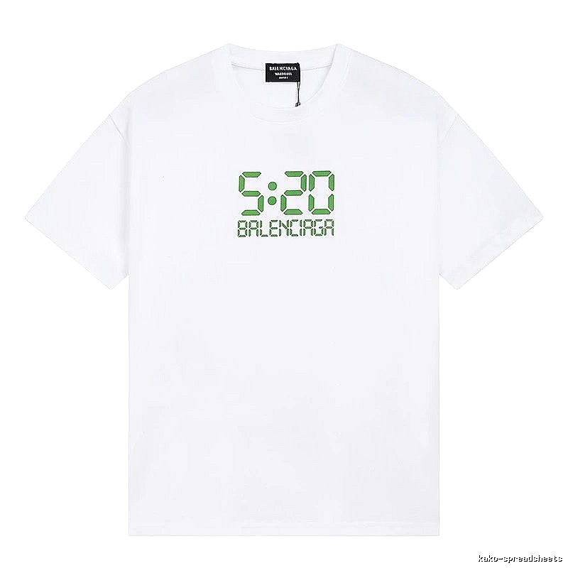 Balenciaga 5:20 Printed Trendy White T-Shirt