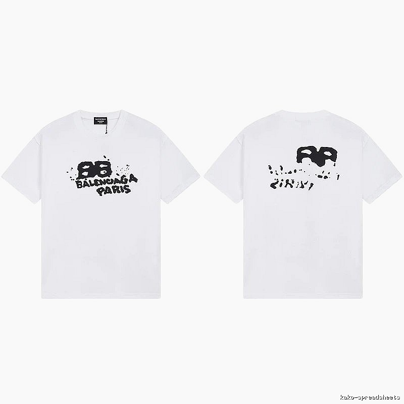Balenciaga BB Print White T-shirt