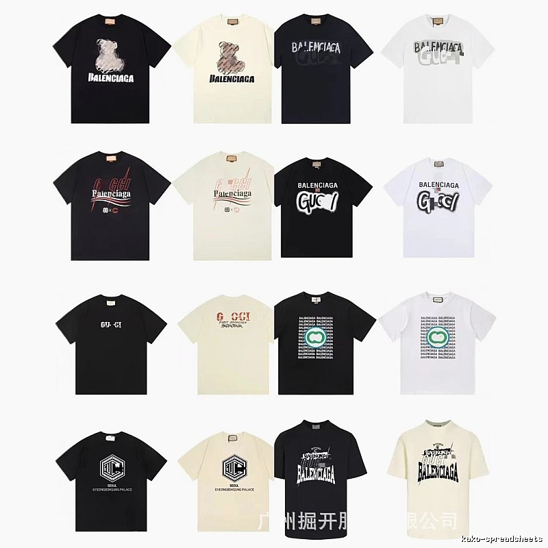 Balenciaga Co-branded Trendy Street Style Multi-color Short-sleeve T-shirt