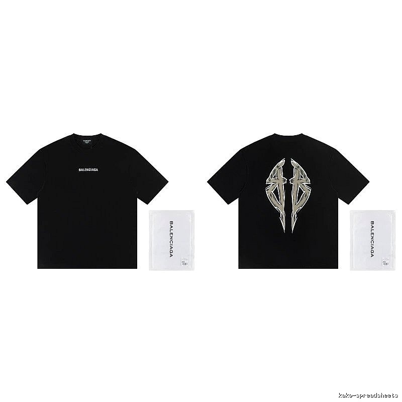 Balenciaga Double B Graffiti High Street Black T-Shirt