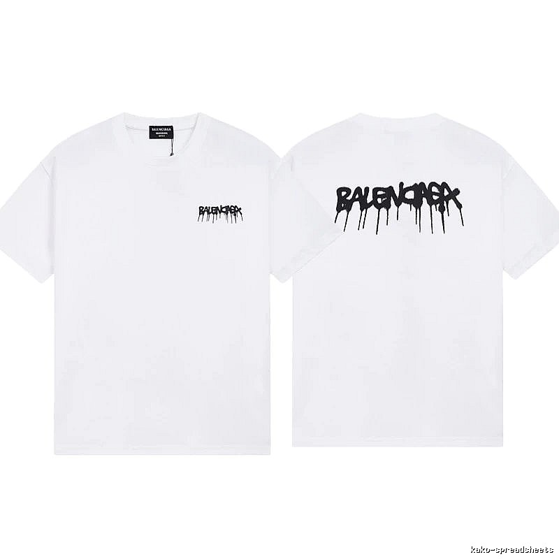 Balenciaga Graffiti Street Style White Short-sleeve T-shirt