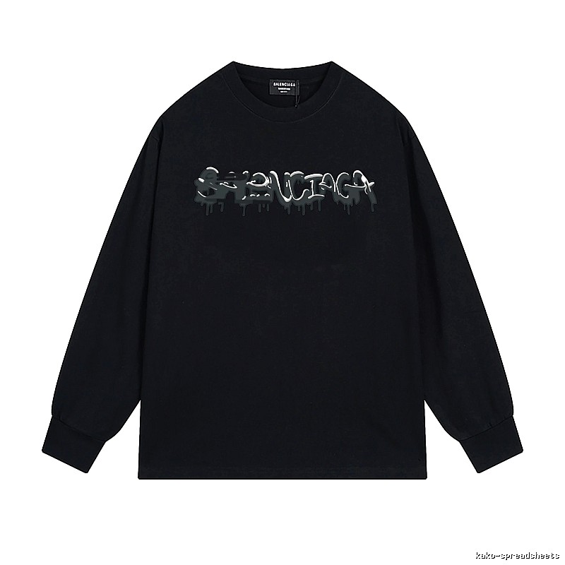 Balenciaga graffiti-style black long-sleeve