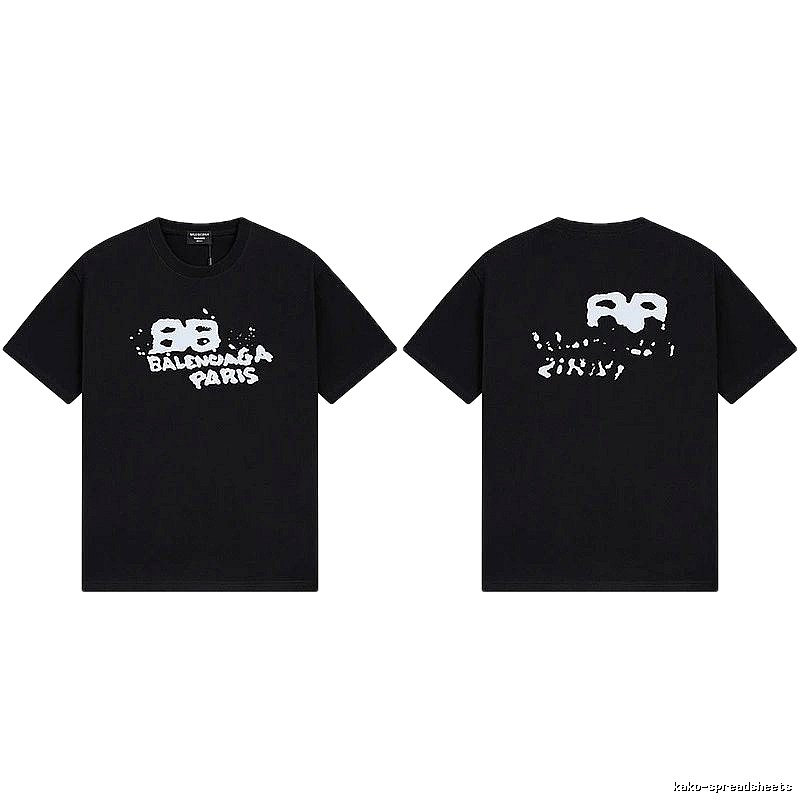 Balenciaga graffiti-style black T-shirt