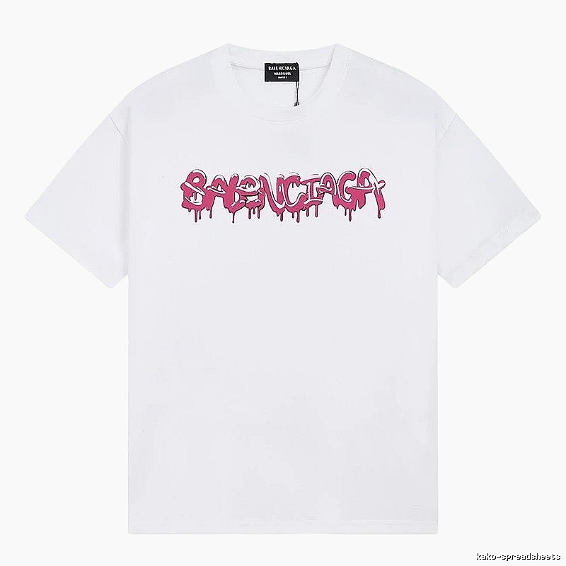 Balenciaga graffiti-style white T-shirt