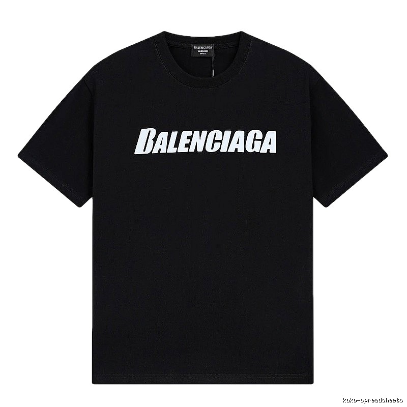 Balenciaga Letter Print Street Style Black T-Shirt
