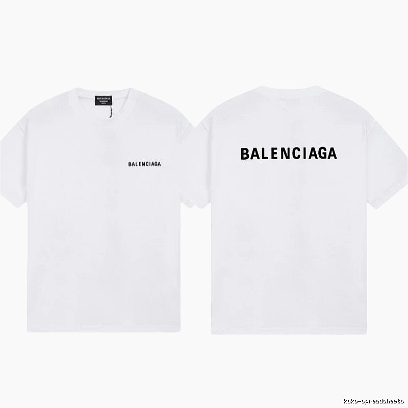Balenciaga Letter Print Street Style White T-Shirt