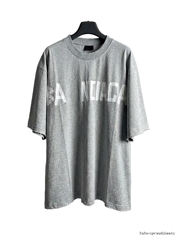 Balenciaga letter-style grey T-shirt