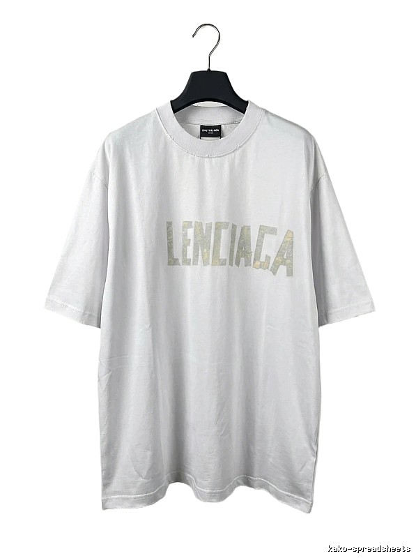 Balenciaga letter-style white T-shirt