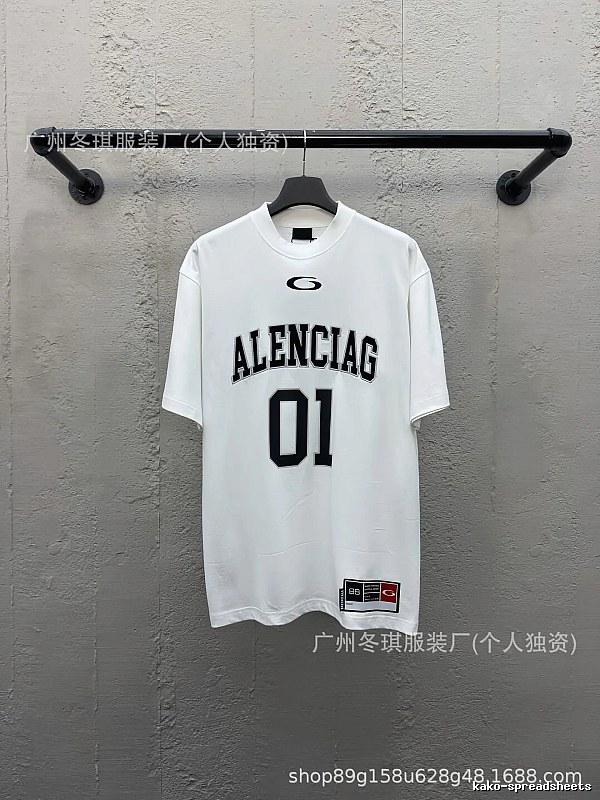 Balenciaga letter-style white T-shirt