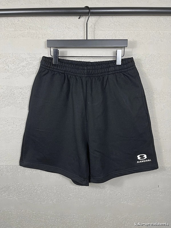 Balenciaga minimalist style black shorts