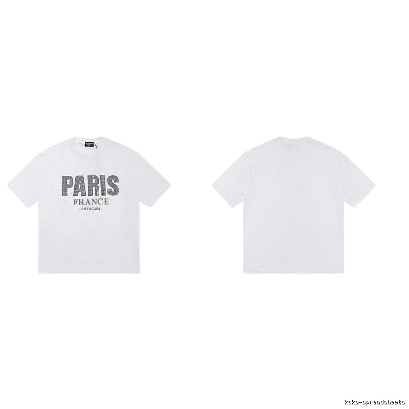 Balenciaga Paris Collection Minimalist Style White T-Shirt